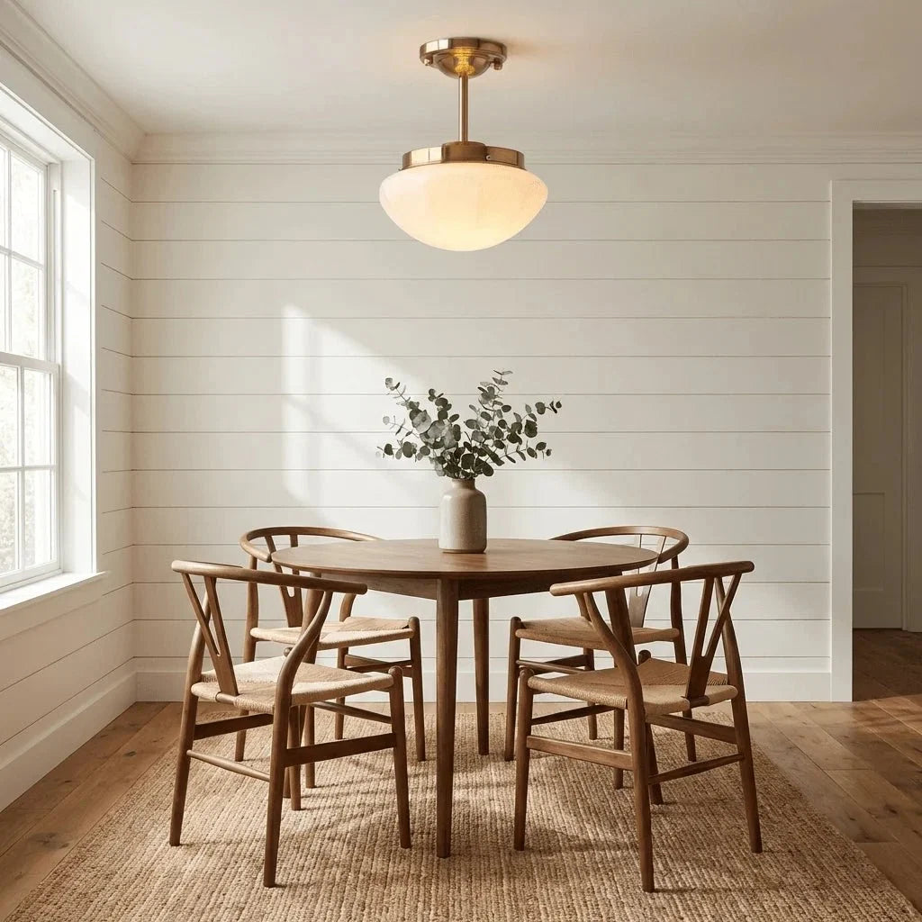 Blown Glass Shade Flush Mount — French Contemporary Style | MOUSSELINE™