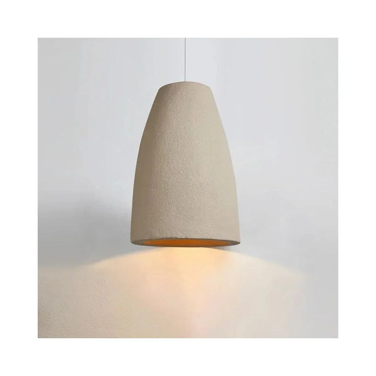 Suna dome pendant light in sand beige, 13.8 in
