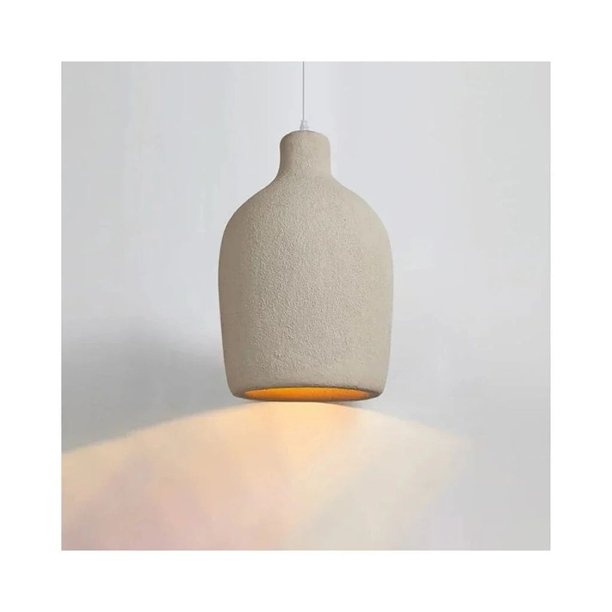 Suna vase pendant light in sand beige, 10.2 in