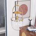 3-Light Glass & Copper Pendant — Vintage Minimalist Chandelier | TOPAZE™