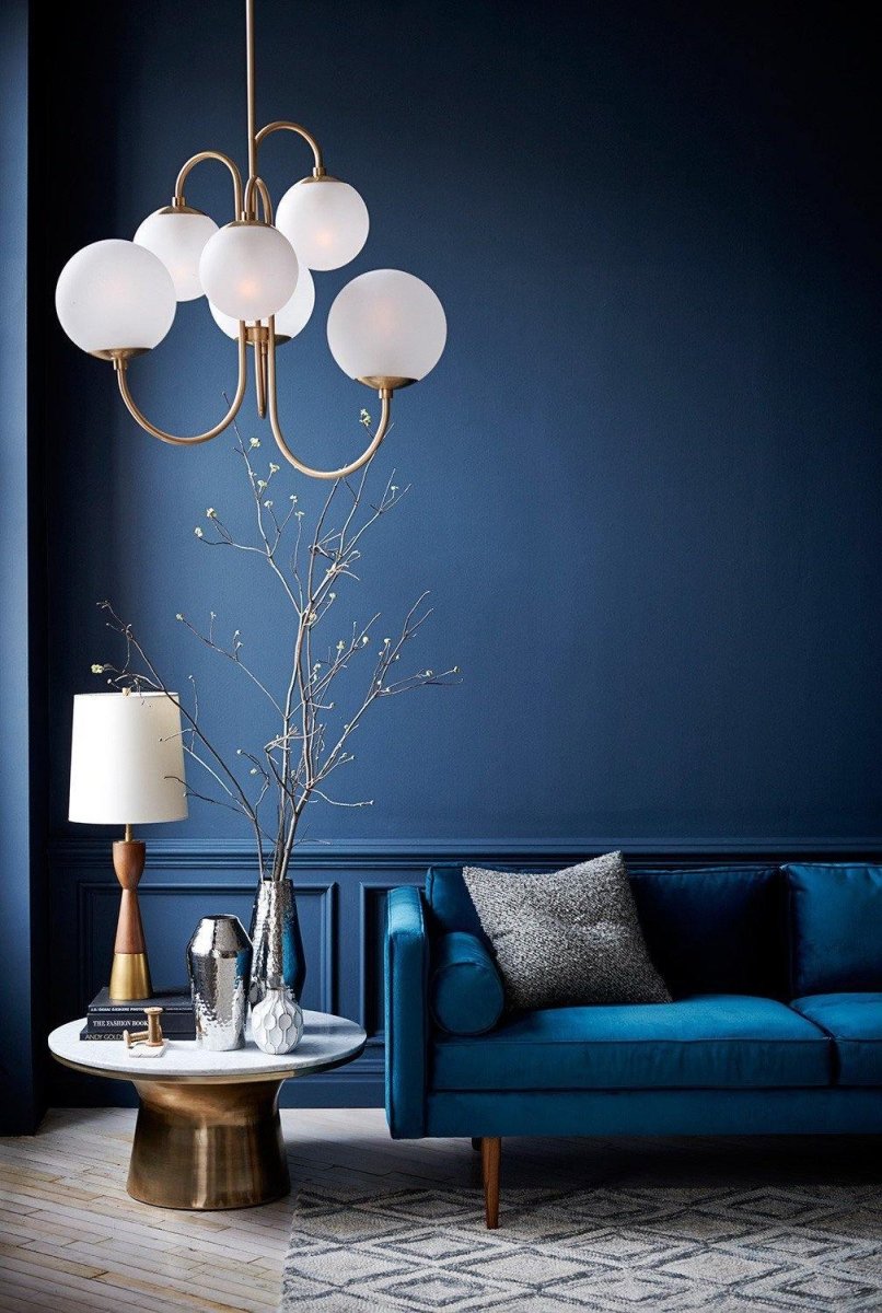 Golden Glass Globe Cluster Chandelier — Modern 6-Head Style | AMAS™