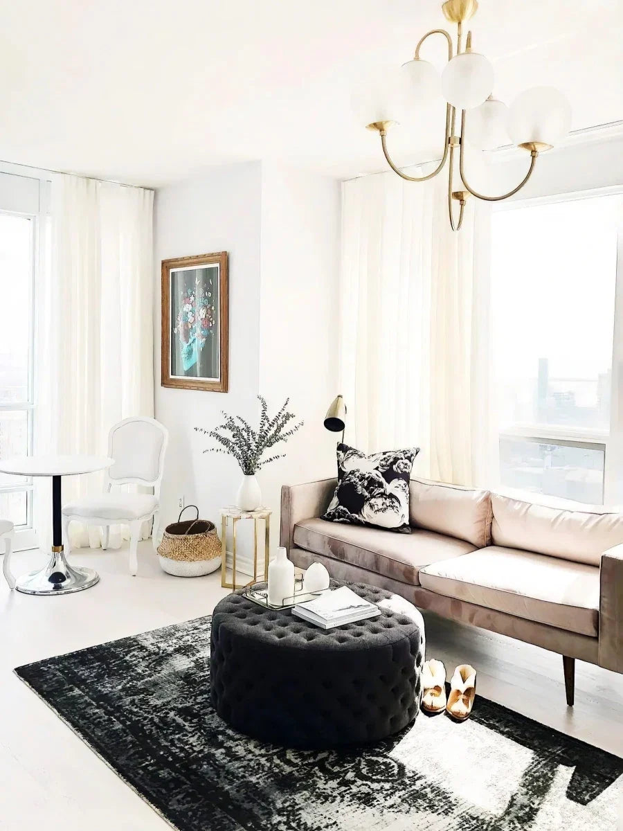 Golden Glass Globe Cluster Chandelier — Modern 6-Head Style | AMAS™