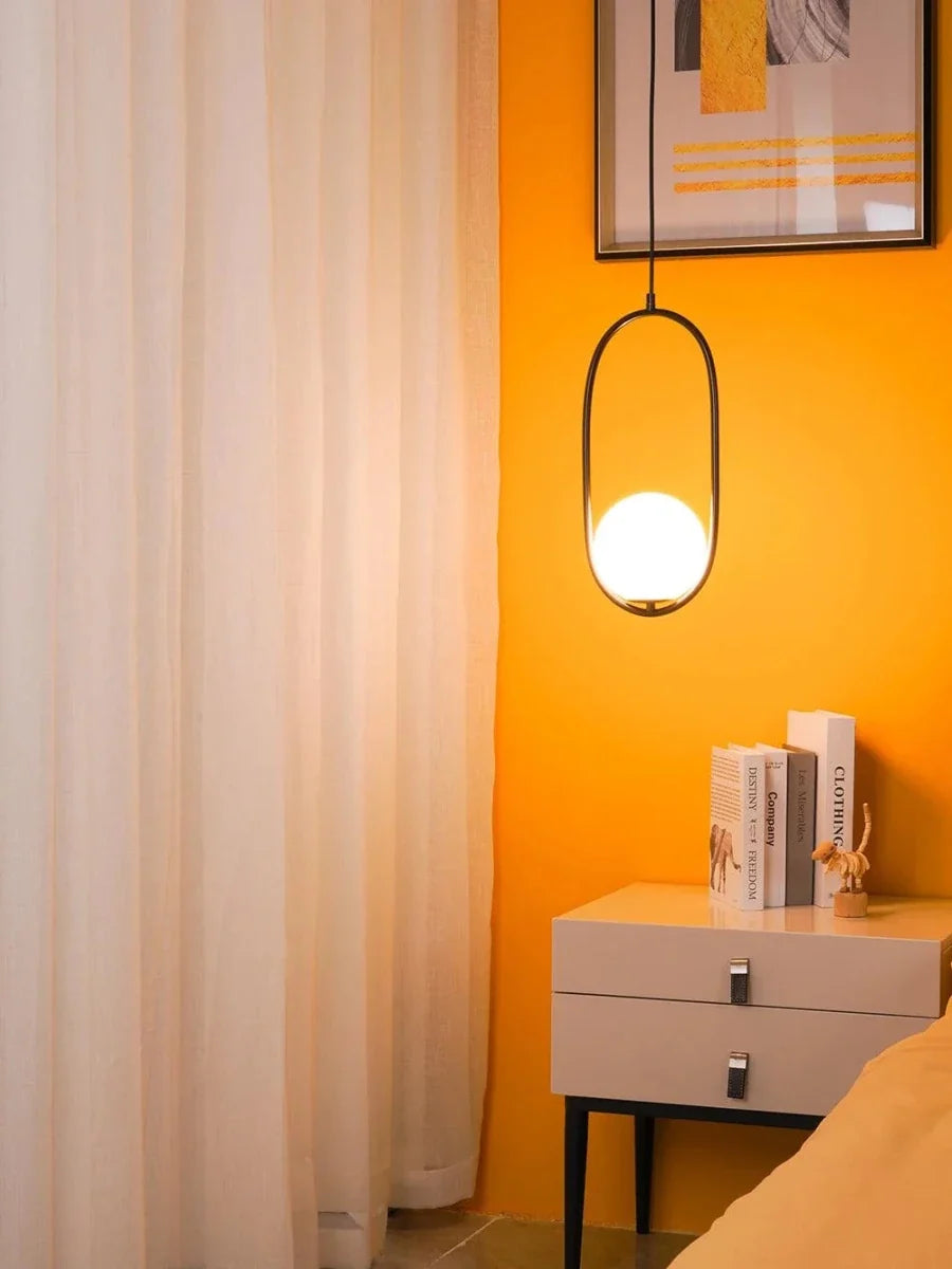 Small Glass Globe Pendant — Minimalist Bar Style | GOUTTELETTE™