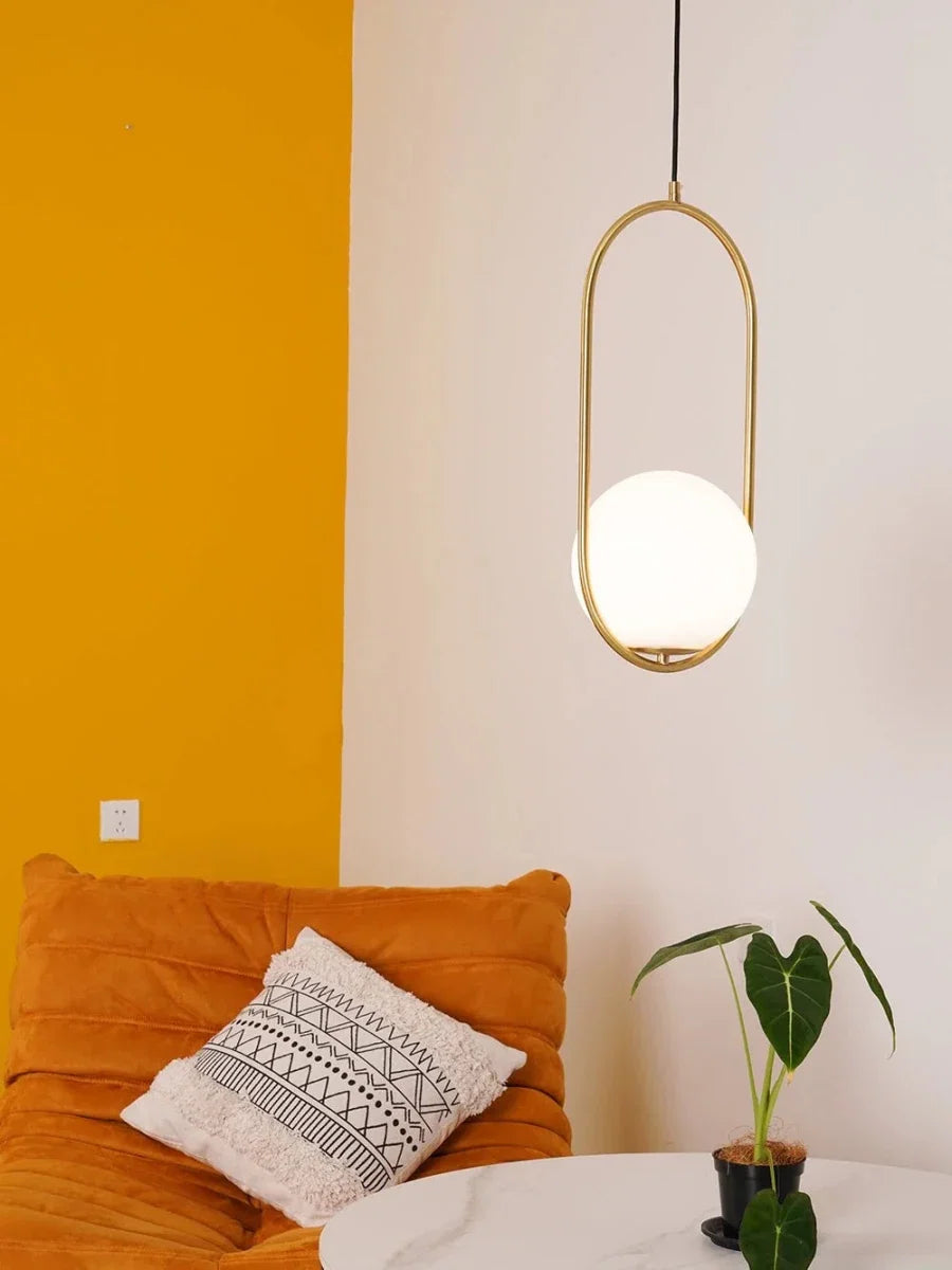 Small Glass Globe Pendant — Minimalist Bar Style | GOUTTELETTE™
