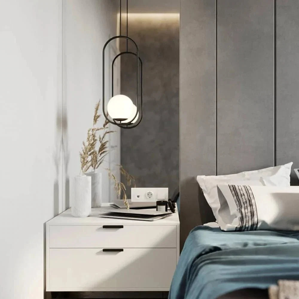 Small Glass Globe Pendant — Minimalist Bar Style | GOUTTELETTE™