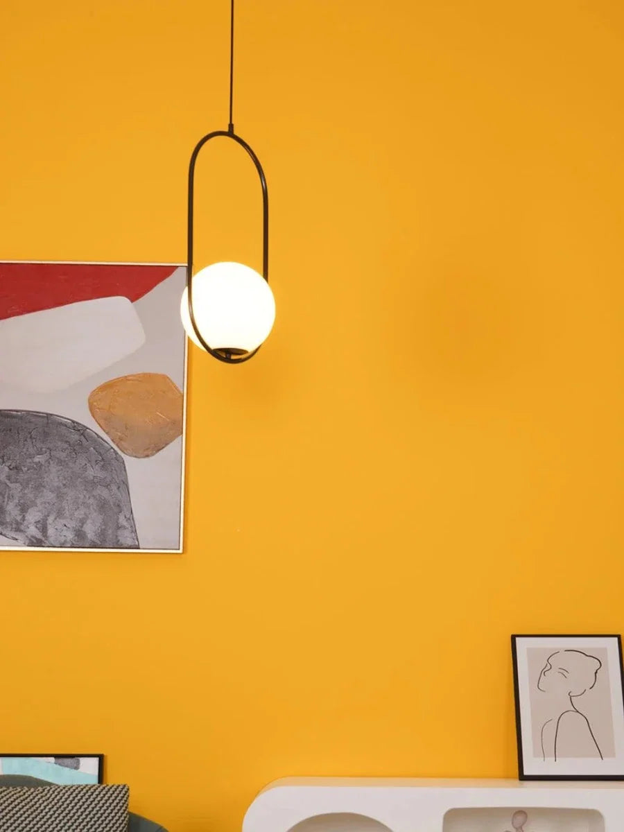 Small Glass Globe Pendant — Minimalist Bar Style | GOUTTELETTE™