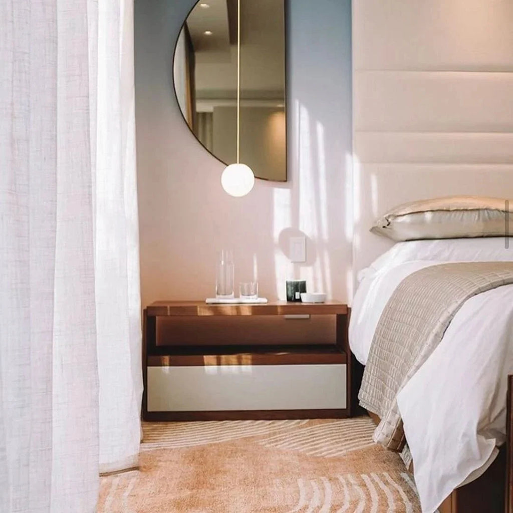 White Glass Globe Pendant — Minimalist Modern Style | BILLE™