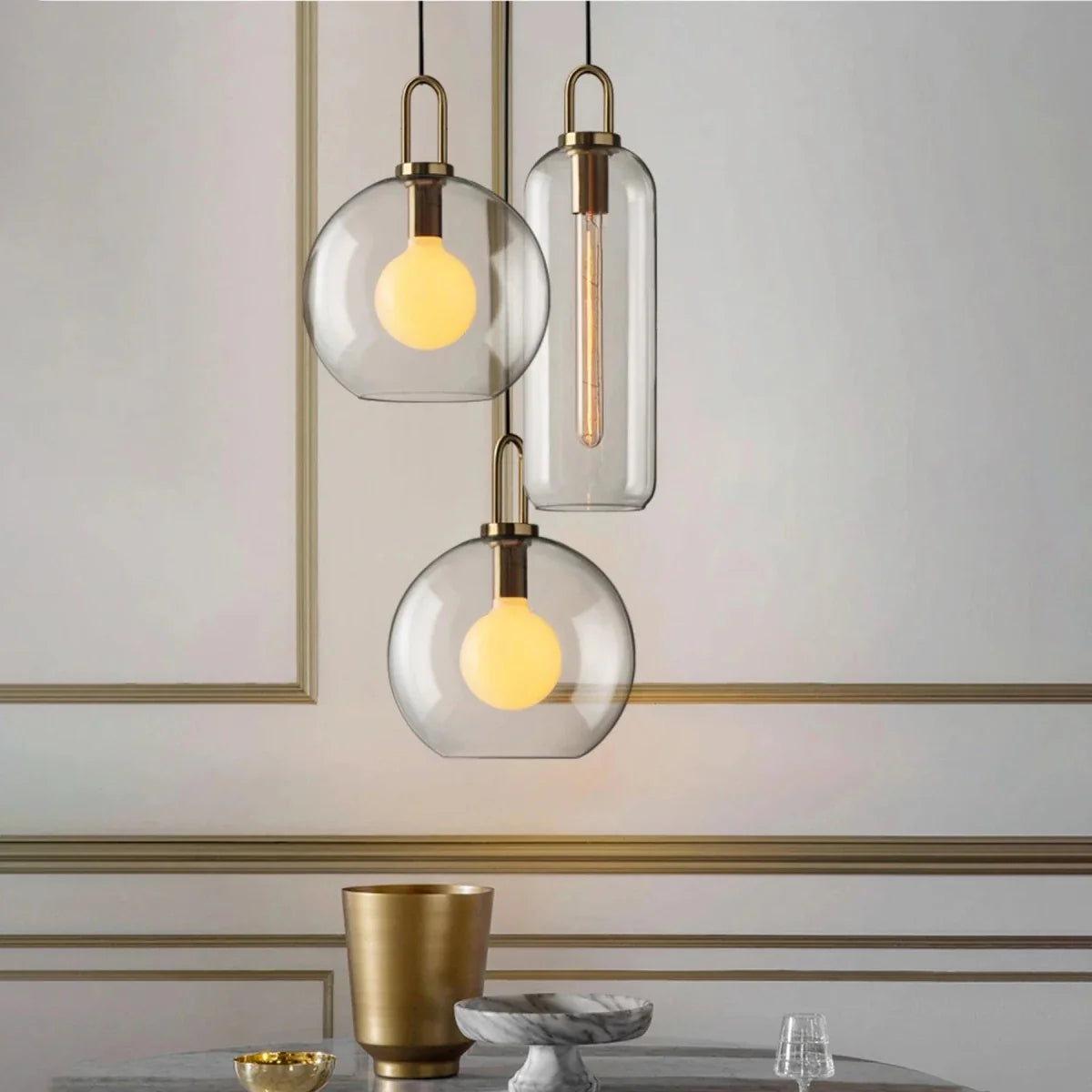 Blown Glass Bubble Pendant — Nordic Style | FLACON™