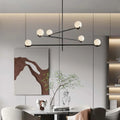 Multi-Branch Glass Globe Chandelier — Modular Modern Pendant | RAMURE™