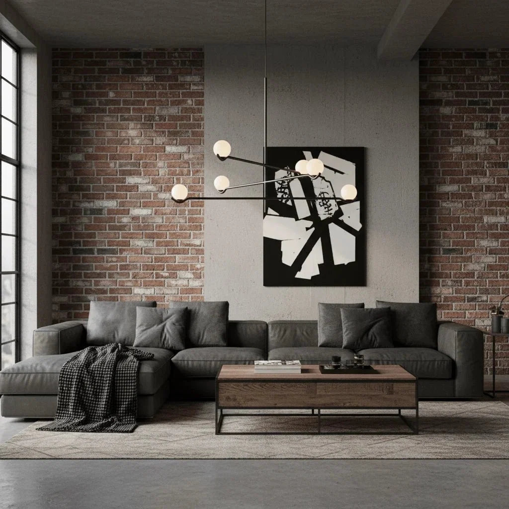 Multi-Branch Glass Globe Chandelier — Modular Modern Pendant | RAMURE™