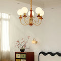 Tinted Glass Globe Chandelier — French Vintage Retro Style | BOUQUET™