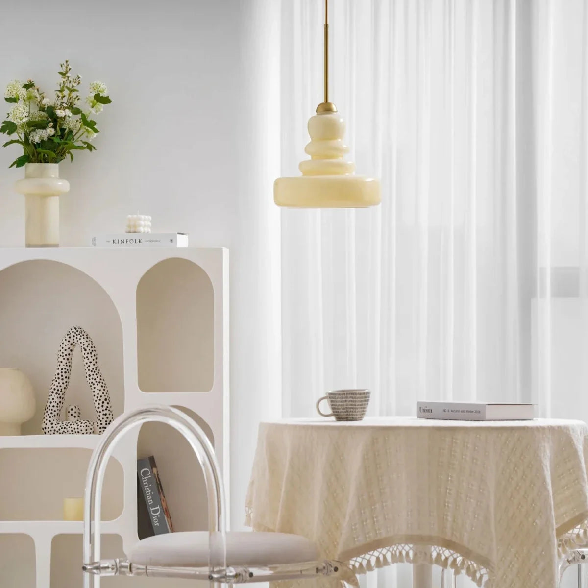 Tinted Glass Dome Chandelier — Bauhaus Postmodern Style | CLOCHE™