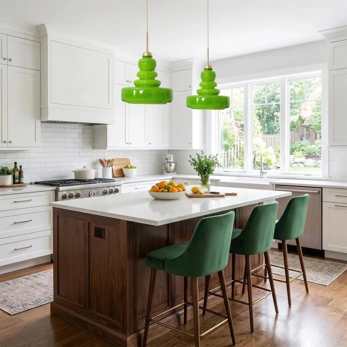 Tinted Glass Dome Chandelier — Bauhaus Postmodern Style | CLOCHE™
