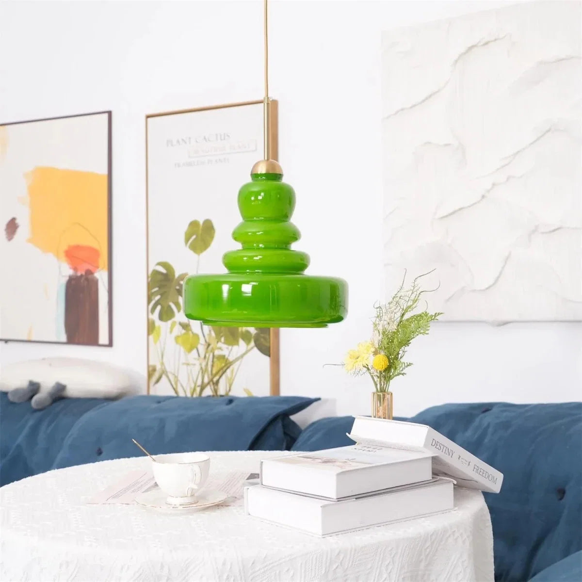 Tinted Glass Dome Chandelier — Bauhaus Postmodern Style | CLOCHE™