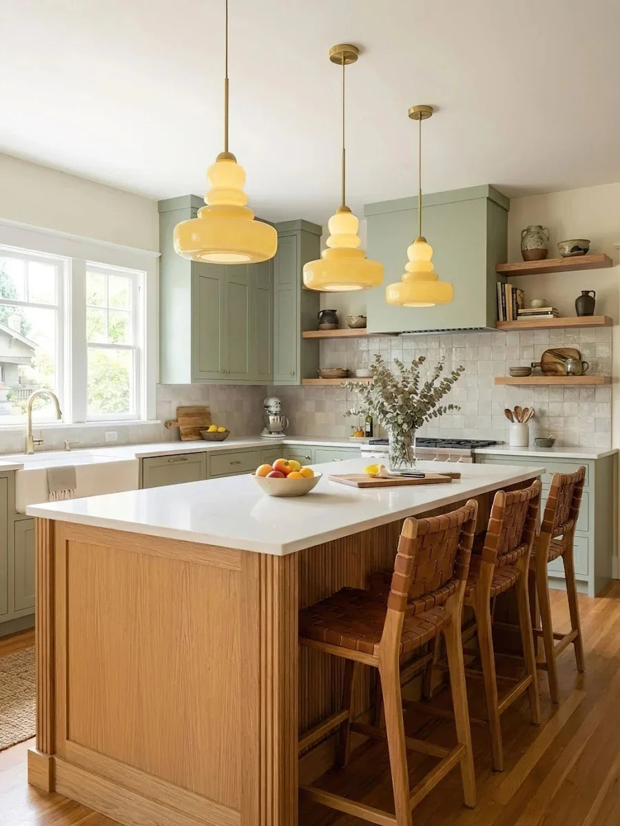 Tinted Glass Dome Chandelier — Bauhaus Postmodern Style | CLOCHE™