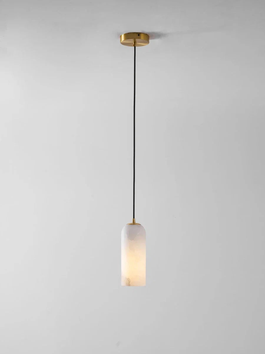 Spanish Marble Cylinder Pendant — Minimalist Nordic Style | MENHIR™