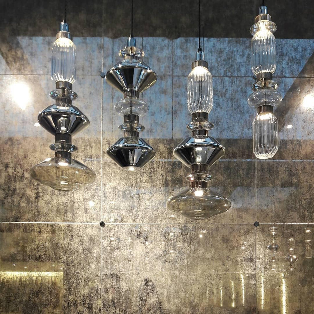 Crystal Glass Cylinder Flush Mount — Italian Luxury Style | VENISE™