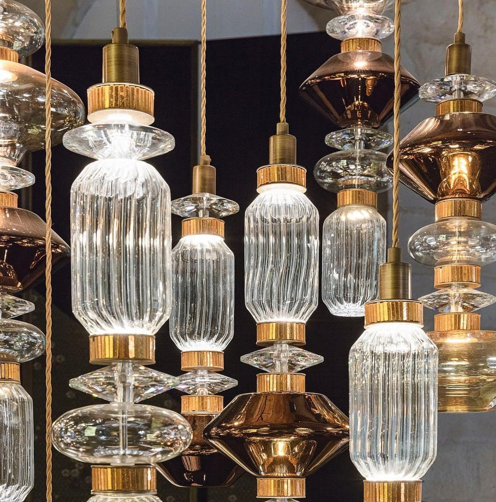 Crystal Glass Cylinder Flush Mount — Italian Luxury Style | VENISE™