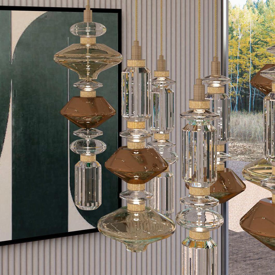 Crystal Glass Cylinder Flush Mount — Italian Luxury Style | VENISE™