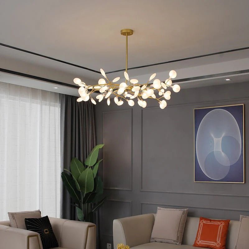 Golden Tree Branch LED Flush Mount — Sculptural Luxury Style | TREE™