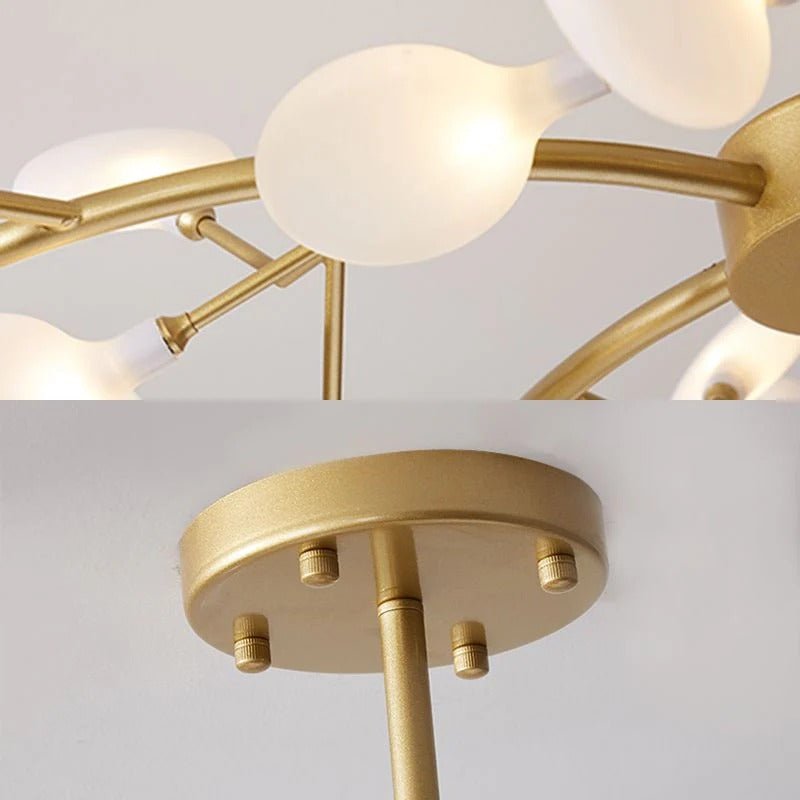 Golden Tree Branch LED Flush Mount — Sculptural Luxury Style | TREE™