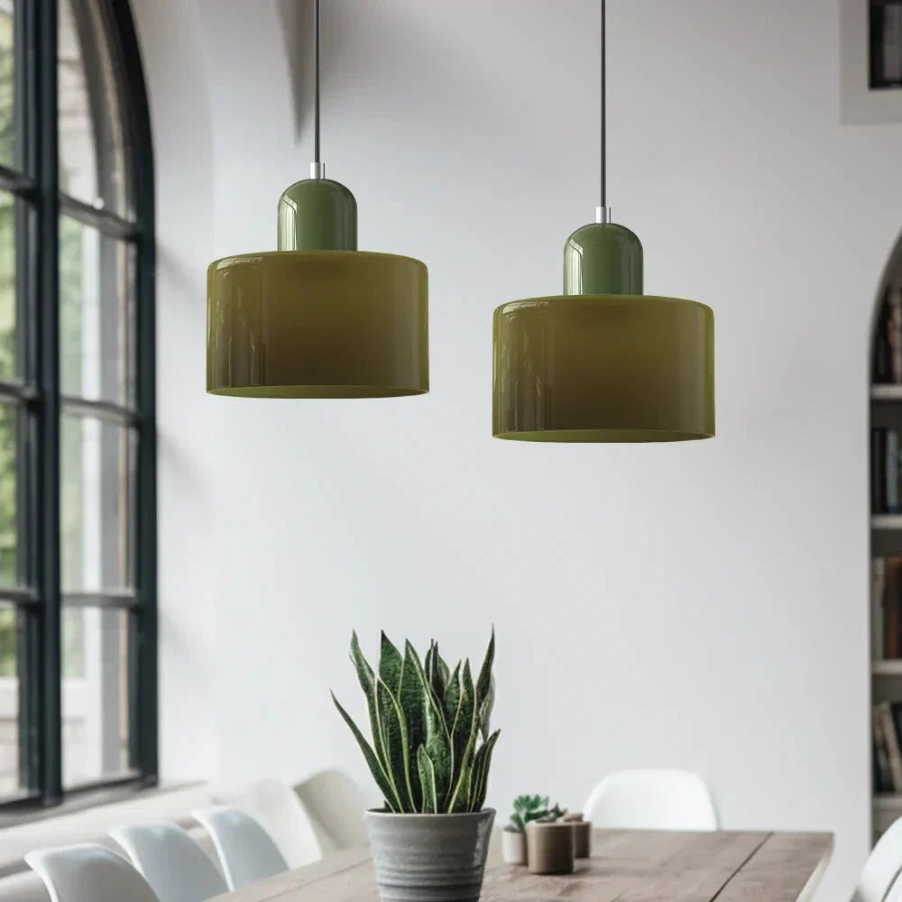 Bauhaus Colored Glass Pendant — Creative Dining Room Style | Enise™