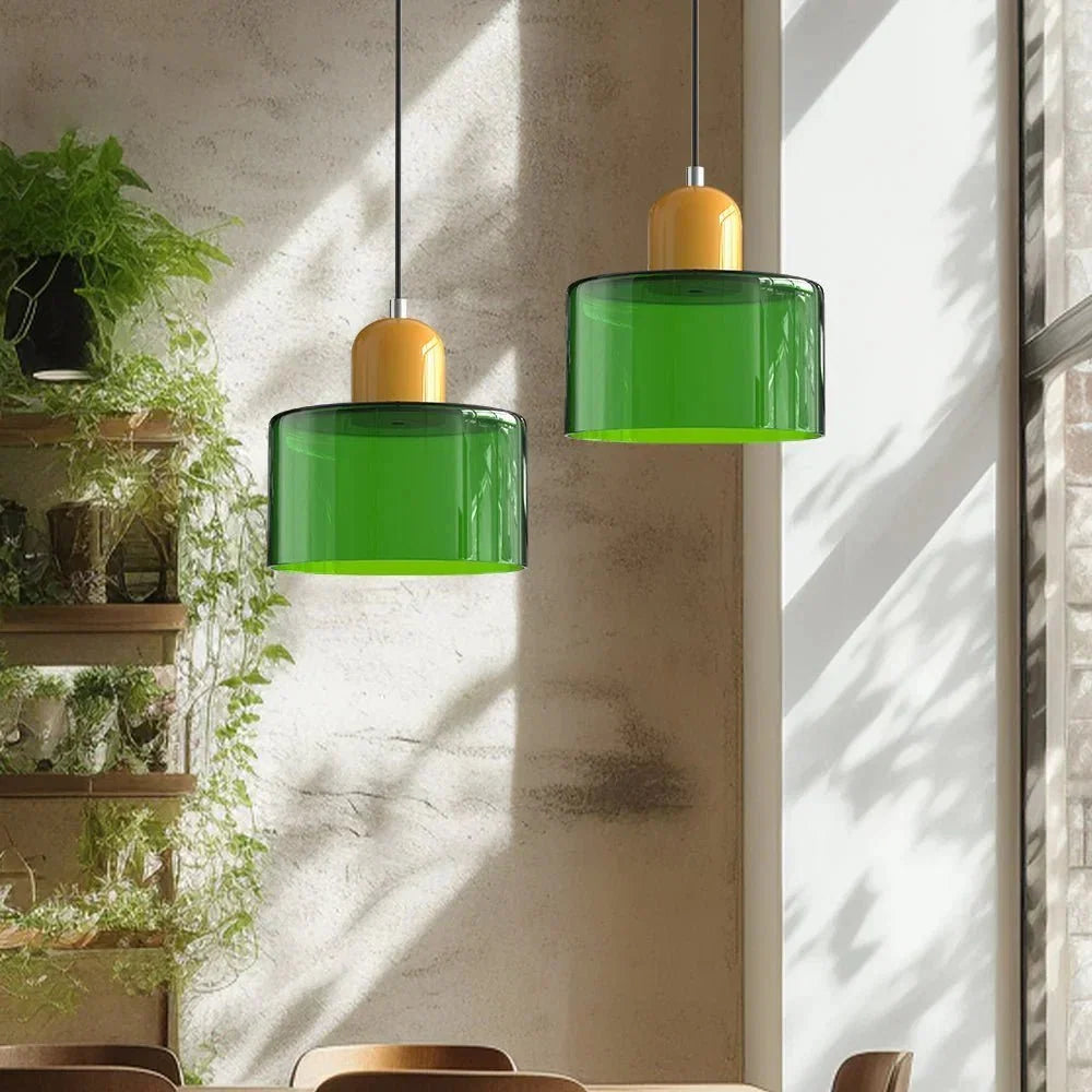 Bauhaus Colored Glass Pendant — Creative Dining Room Style | Enise™