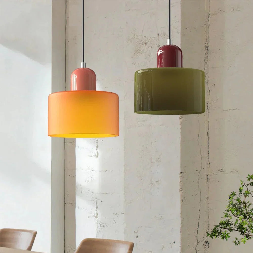 Bauhaus Colored Glass Pendant — Creative Dining Room Style | Enise™