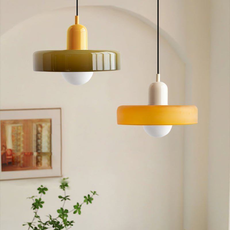 Retro Nordic Colored Glass Pendant — Vintage Kitchen Style | FREYA™