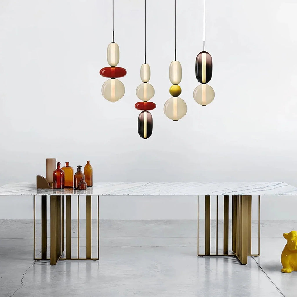 Stacked Glass Bead Pendant — Playful Sculptural Style | SUCRE™