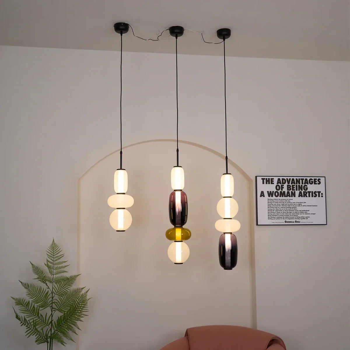 Stacked Glass Bead Pendant — Playful Sculptural Style | SUCRE™