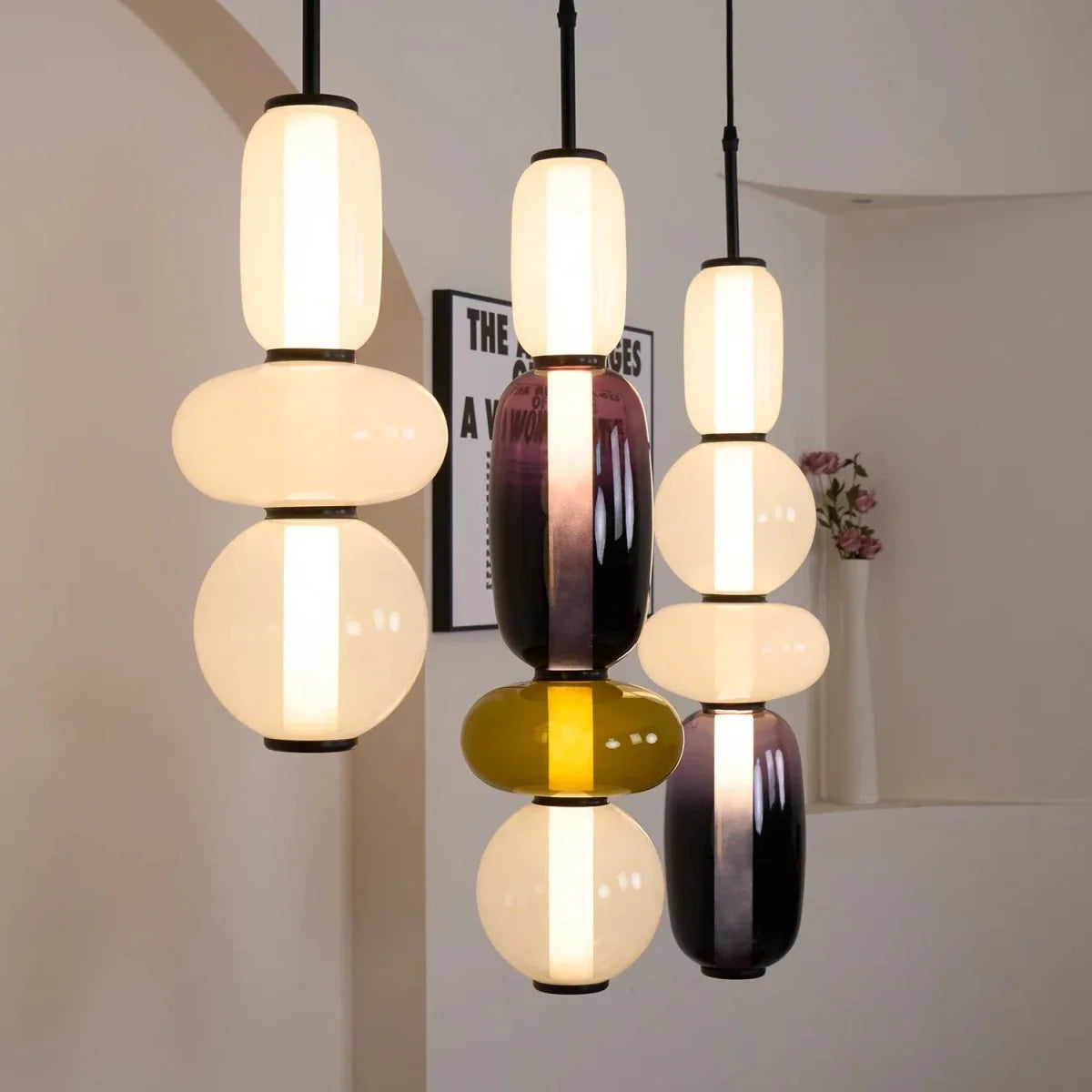 Stacked Glass Bead Pendant — Playful Sculptural Style | SUCRE™