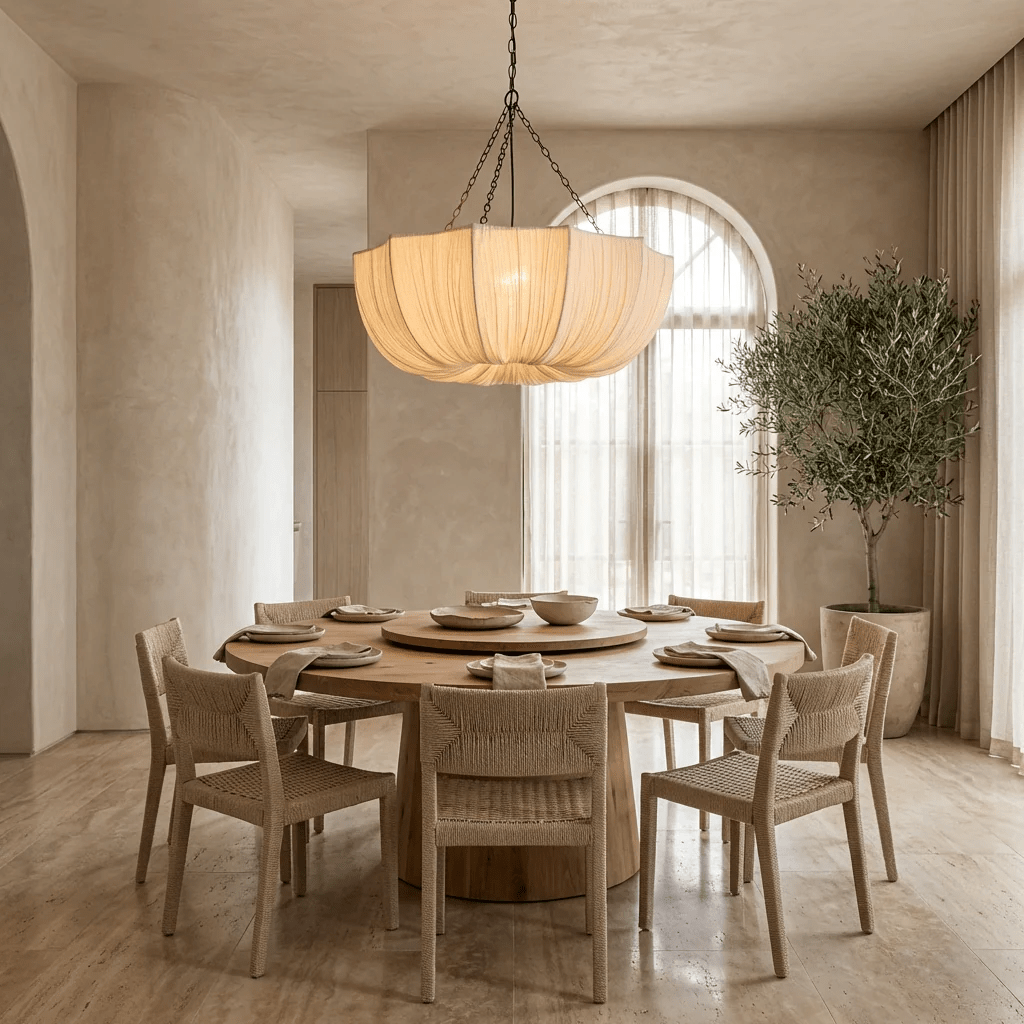 Pleated Fabric Pendant Chandelier — Japanese Retro Style | SHIBA™