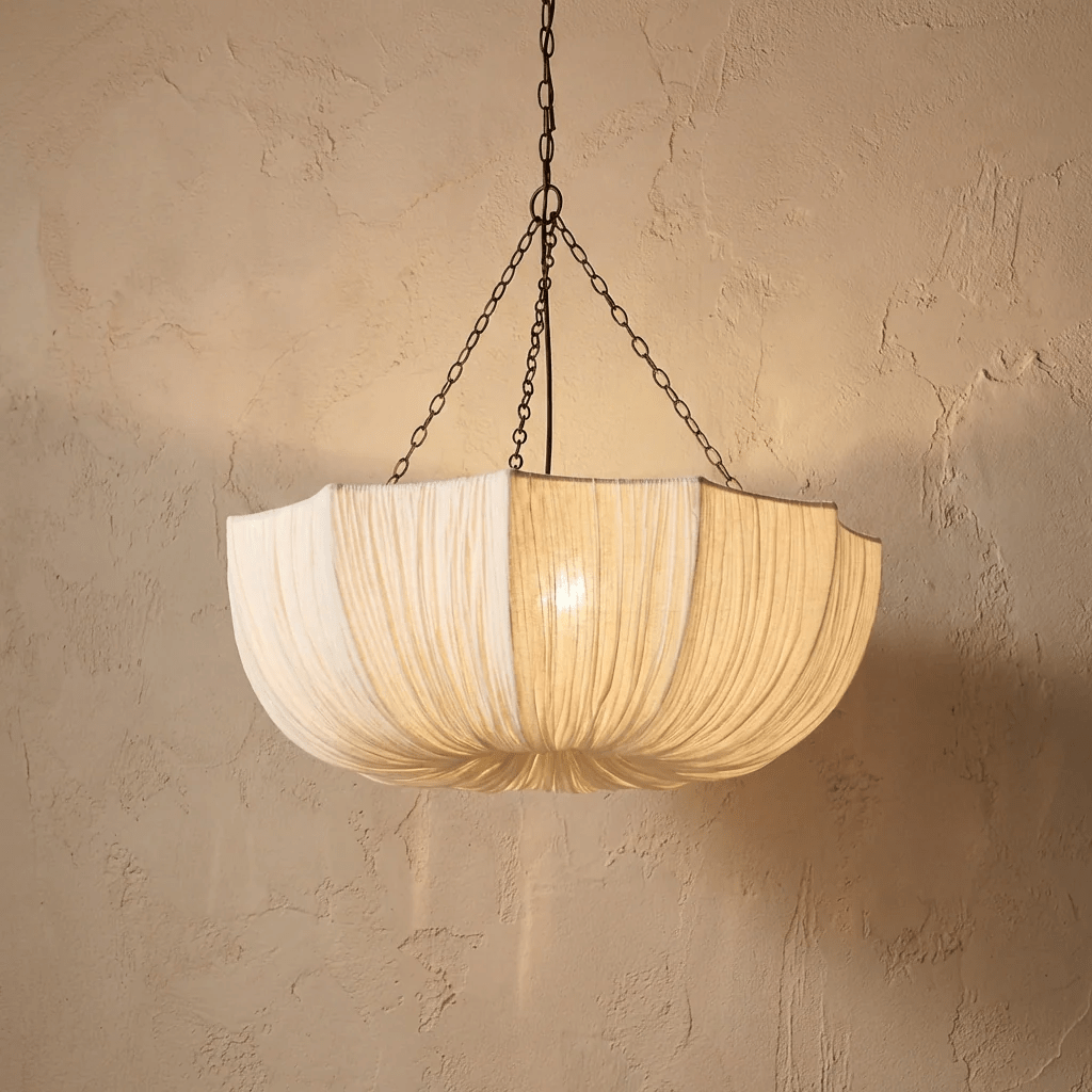 Pleated Fabric Pendant Chandelier — Japanese Retro Style | SHIBA™