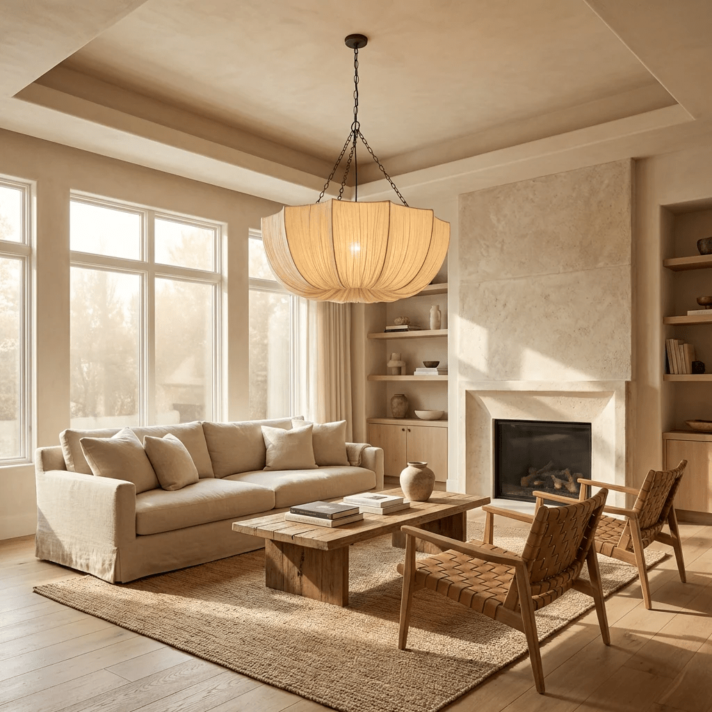 Pleated Fabric Pendant Chandelier — Japanese Retro Style | SHIBA™