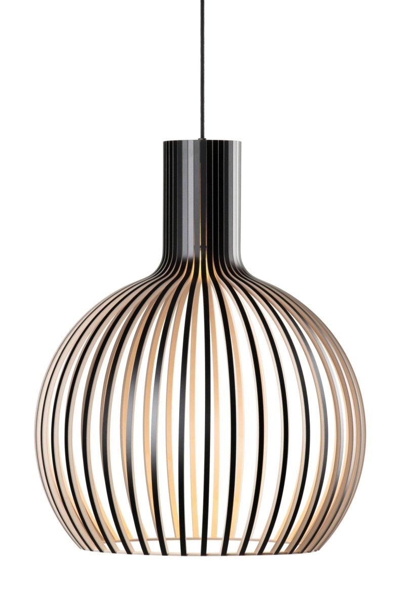 Curved Wood Slat Pendant — Nordic 1960s Style | OCTO™