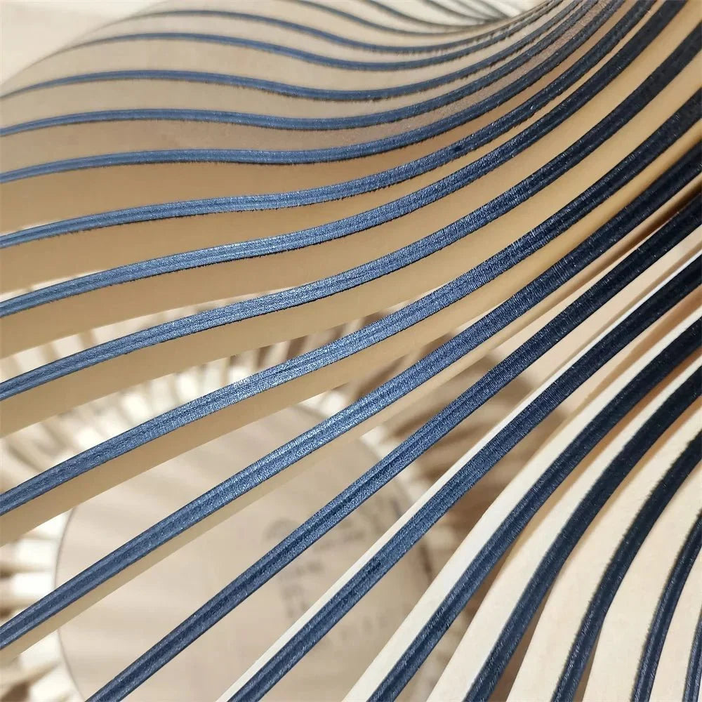 Curved Wood Slat Pendant — Nordic 1960s Style | OCTO™