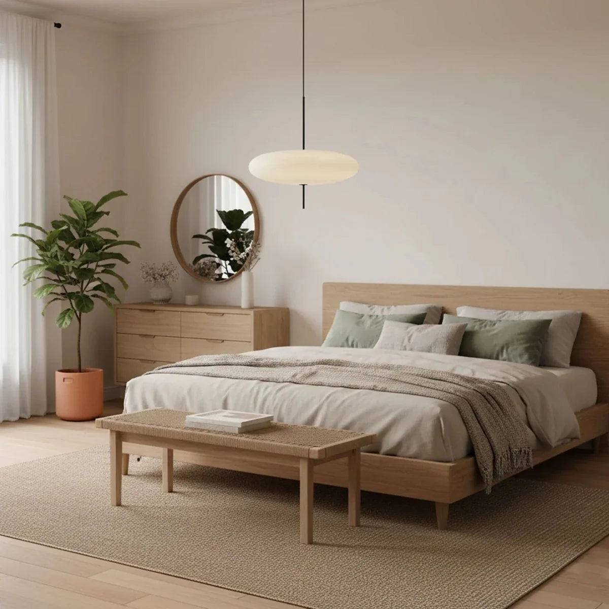 Flying Saucer Disc Pendant — Minimalist Nordic Style | NAVETTE™