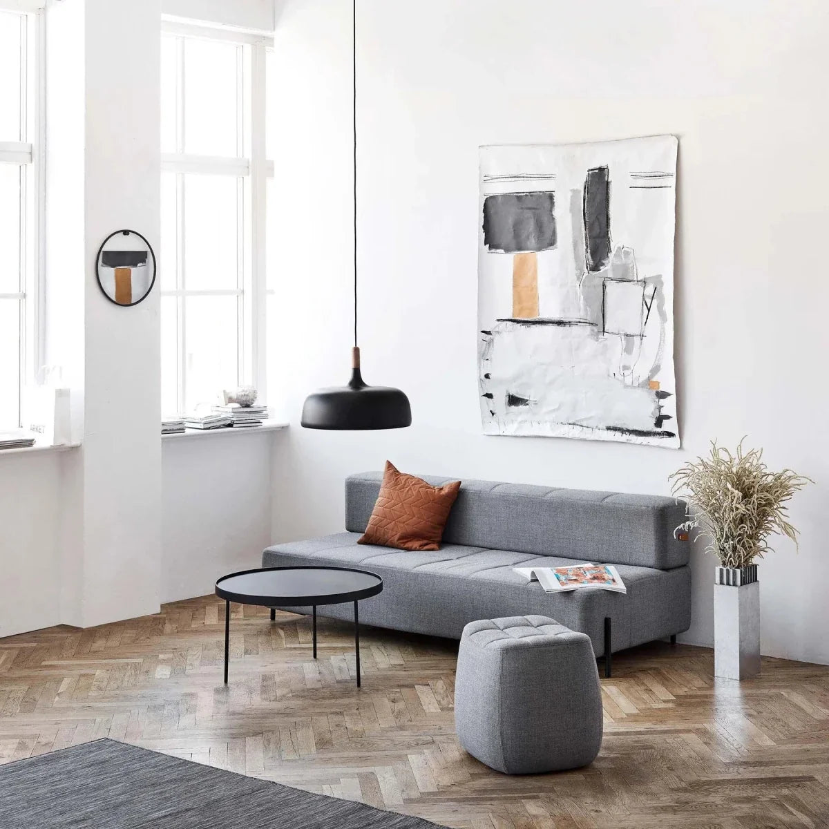 Iron & Wood Disc Pendant — Colorful Nordic Contemporary Style | PALET™