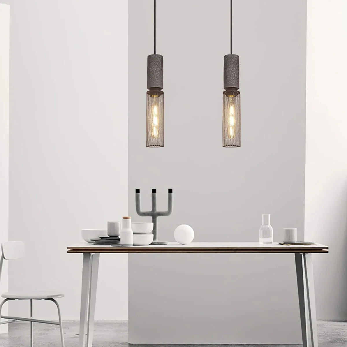 Raw Cement Pendant — Industrial Loft Vintage Style | BÉTON™