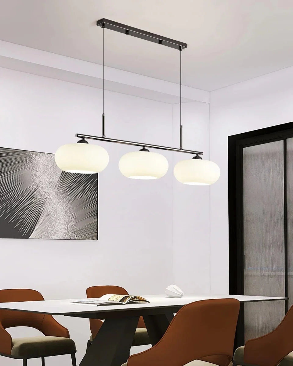 3-Globe Frosted Glass Chandelier — Contemporary Nordic Style | KAKI™
