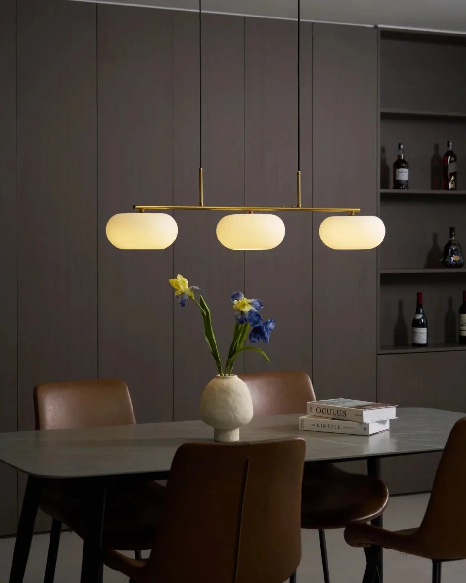 3-Globe Frosted Glass Chandelier — Contemporary Nordic Style | KAKI™