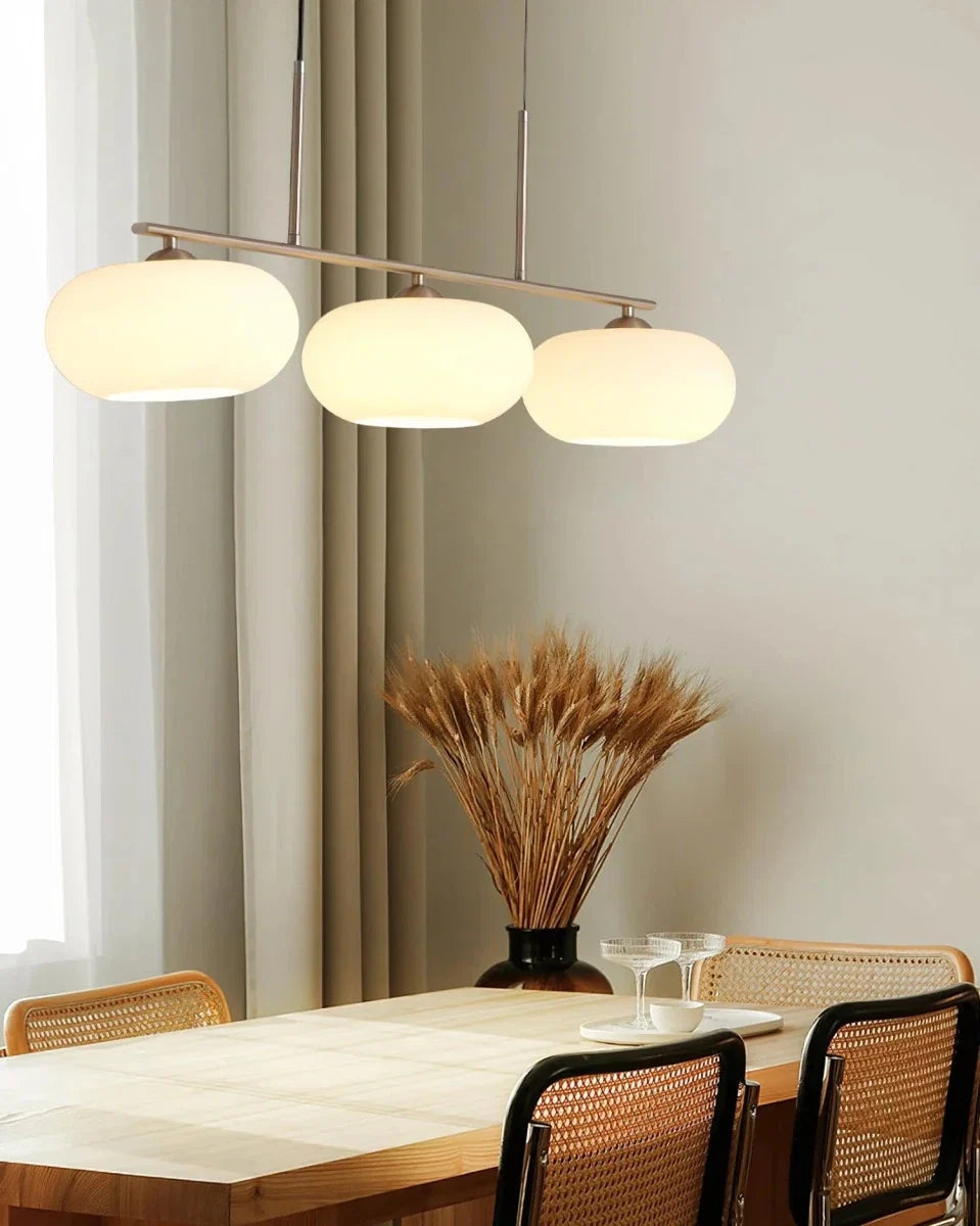 3-Globe Frosted Glass Chandelier — Contemporary Nordic Style | KAKI™