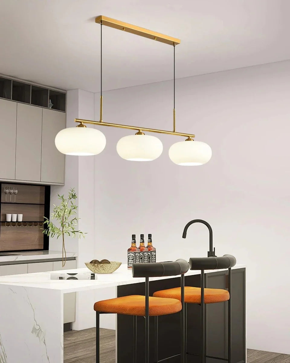 3-Globe Frosted Glass Chandelier — Contemporary Nordic Style | KAKI™