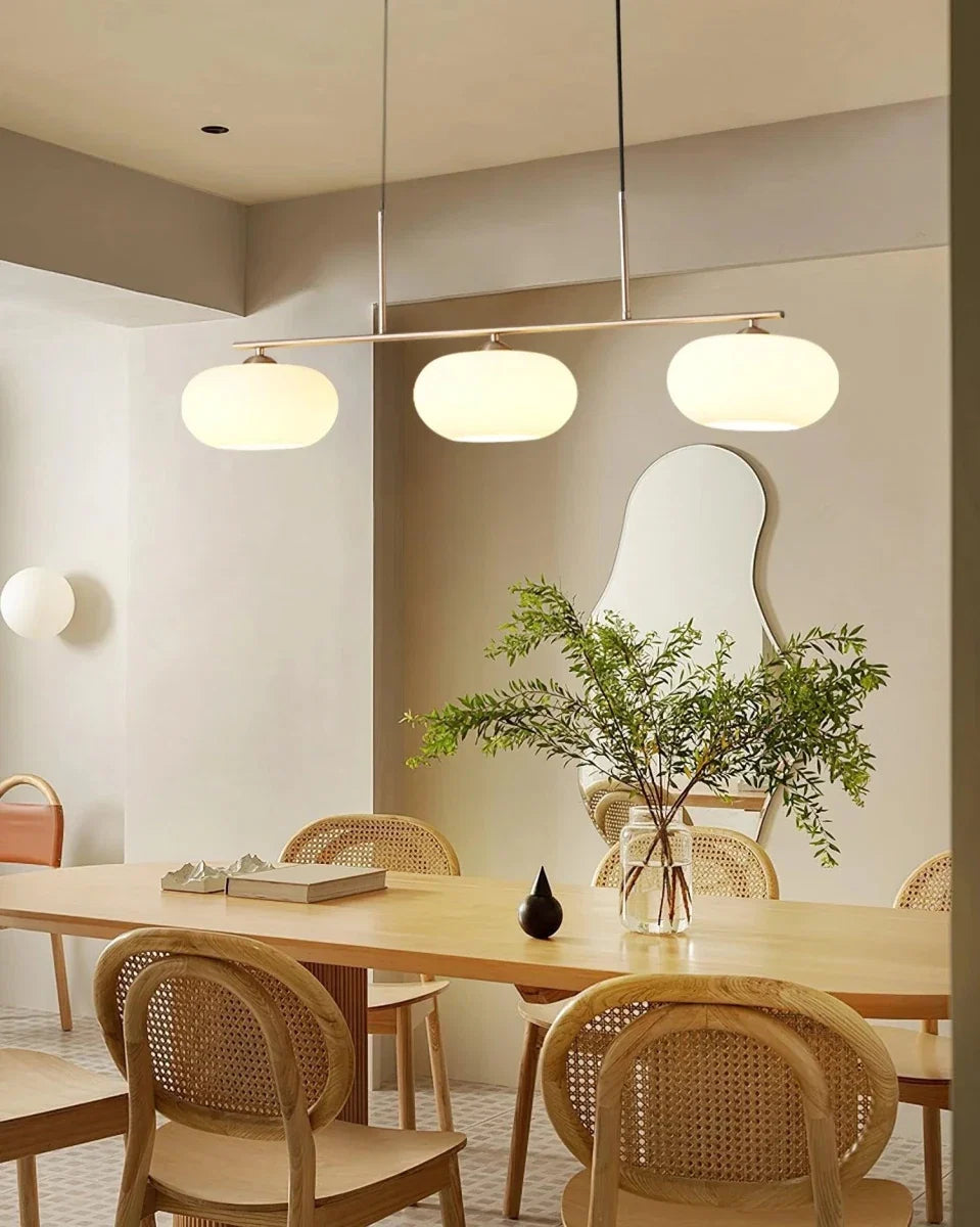3-Globe Frosted Glass Chandelier — Contemporary Nordic Style | KAKI™