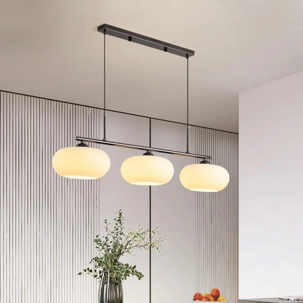 3-Globe Frosted Glass Chandelier — Contemporary Nordic Style | KAKI™