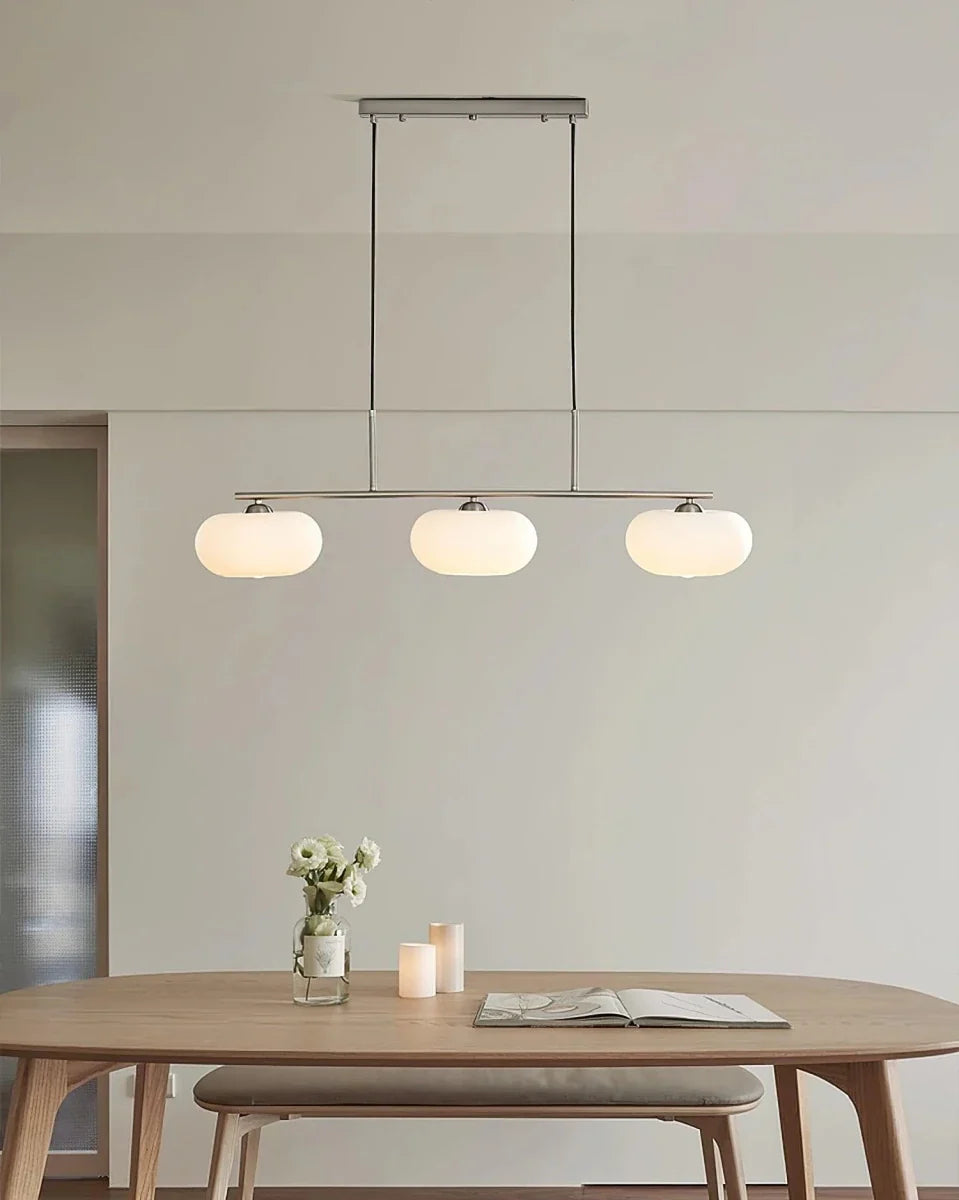3-Globe Frosted Glass Chandelier — Contemporary Nordic Style | KAKI™