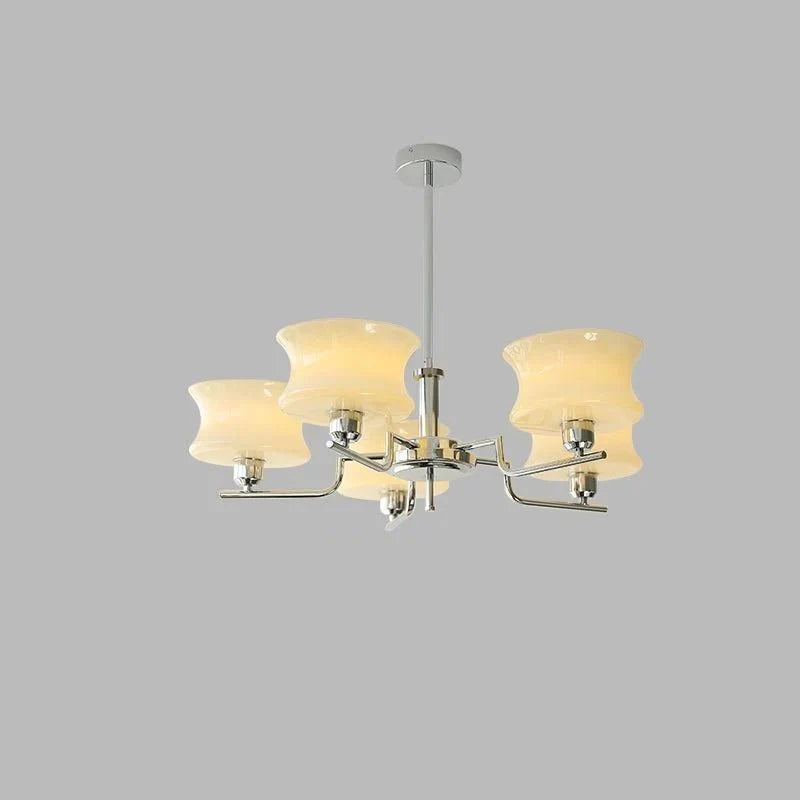 Milky Glass Globe Chandelier — Bauhaus Mid-Century Style | NACRE™