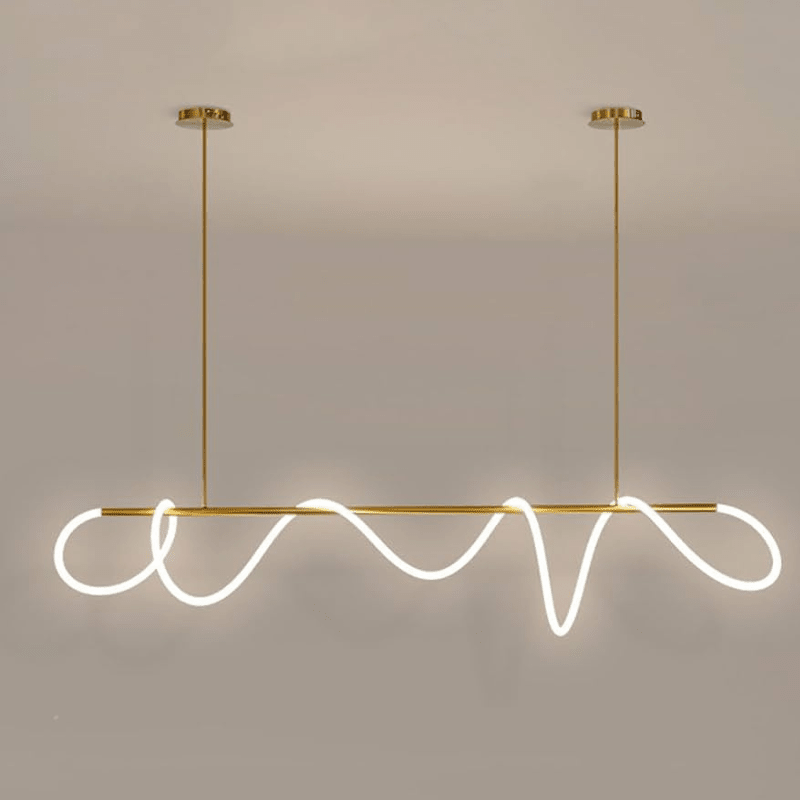 Wavy LED Ribbon Pendant — Contemporary Sculptural Style | SÉLÉNÉ™