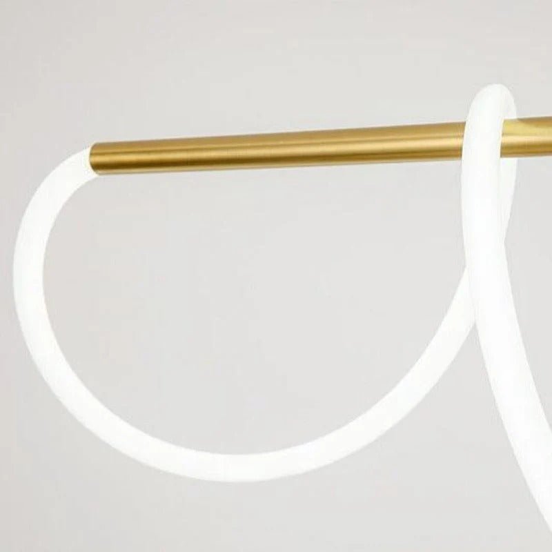 Wavy LED Ribbon Pendant — Contemporary Sculptural Style | SÉLÉNÉ™
